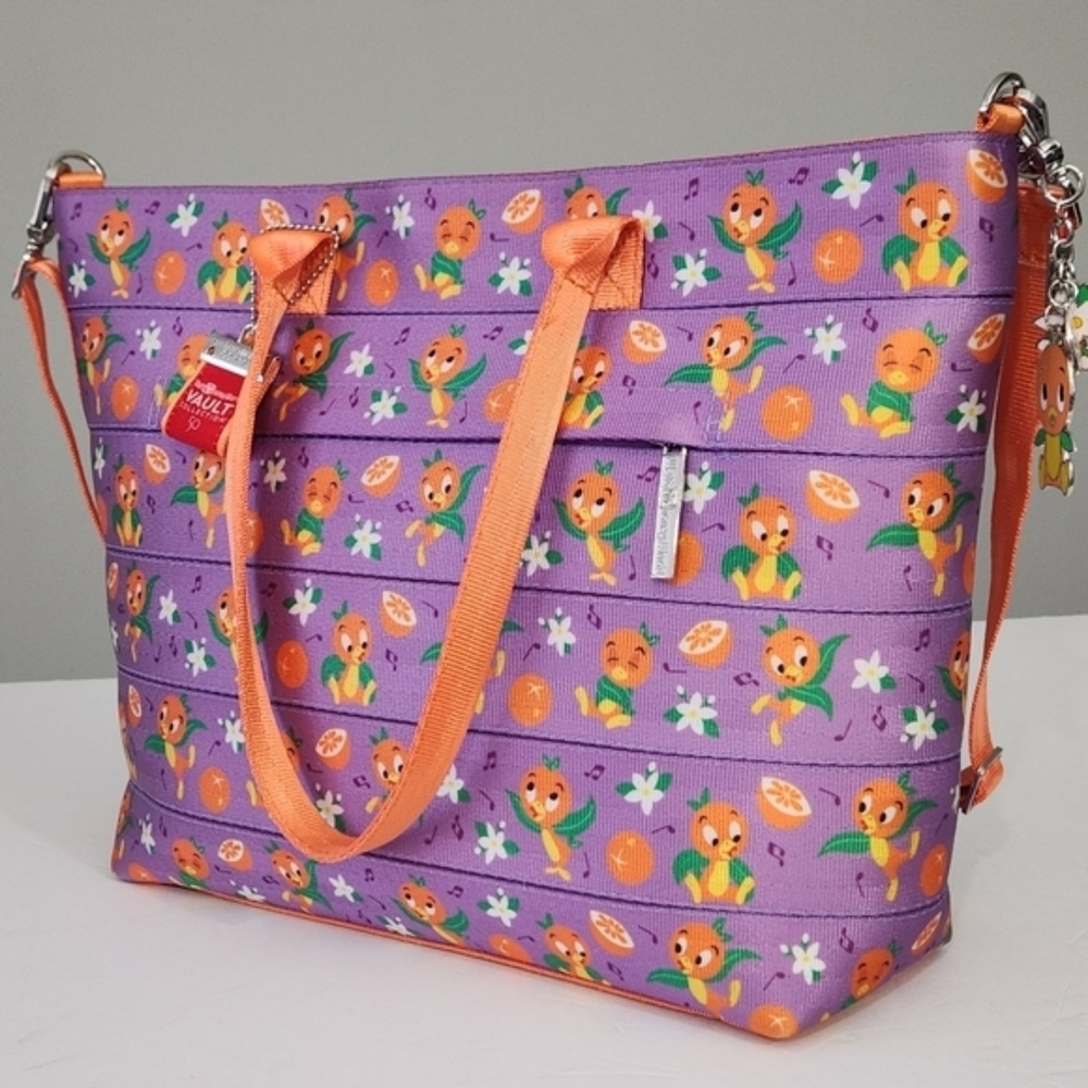 HARVEYS SEATBELT WALT DISNEY WORLD 50th ANNIVERSARY ORANGE BIRD STREAMLINE TOTE - Picture 2 of 8